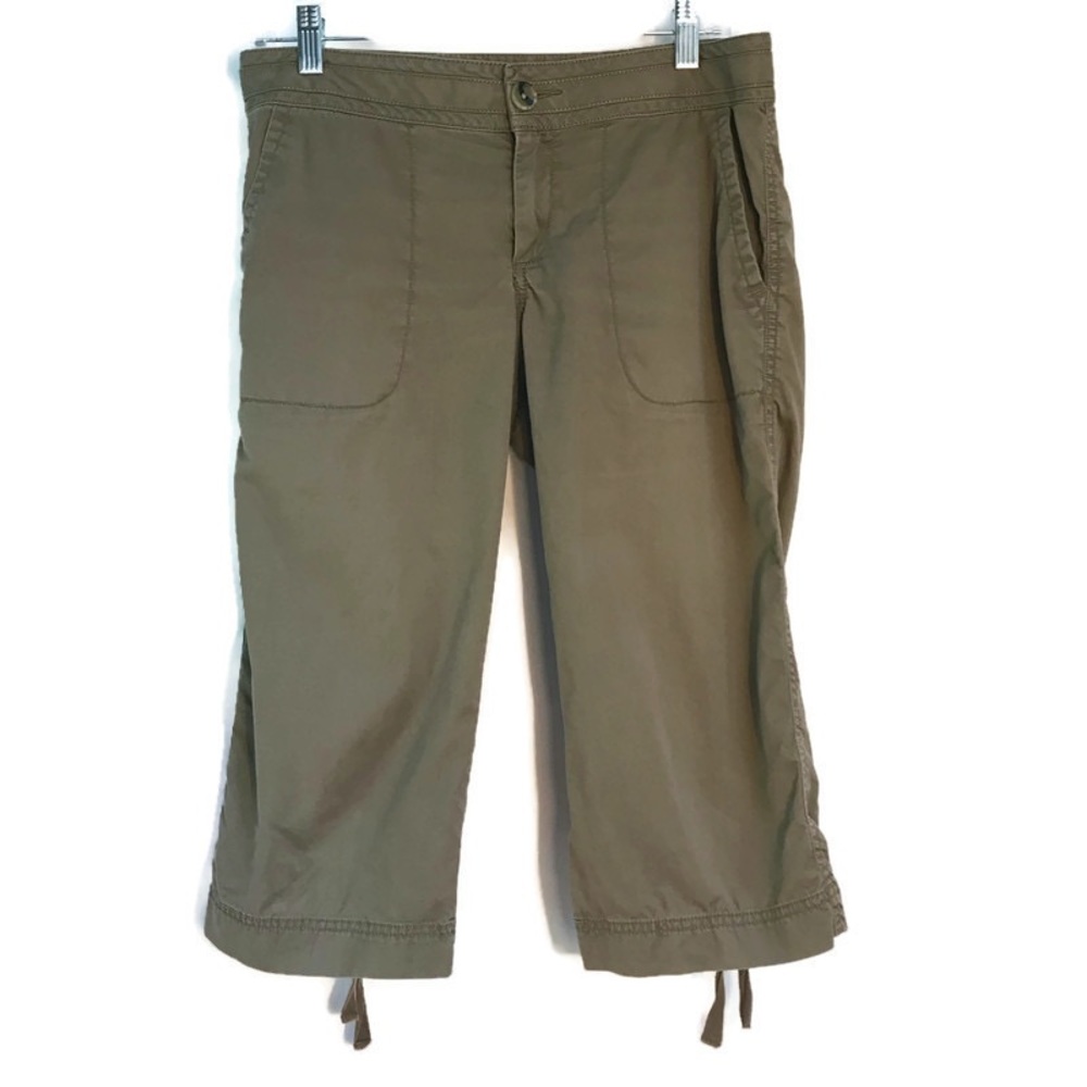 Banana Republic Capri Tie hem Womens Size 4 Khaki